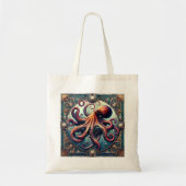 Octopus Art Deco Tragetasche (Vorne)