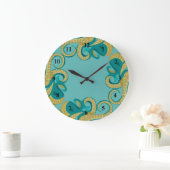 Octopus Art Große Wanduhr (Zuhause)