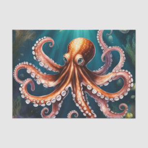 Octopus Art Unterwasser Seidenpapier