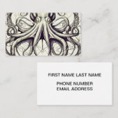 Octopus Artwork Visitenkarte Ozeanliebhaber Surfer (Vorne/Hinten)