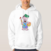 Octopus as Painter with Paint brush Hoodie (Vorderseite)