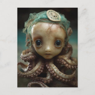 Octopus Assemblage Doll Postkarte