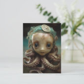Octopus Assemblage Doll Postkarte (Stehend Vorderseite)