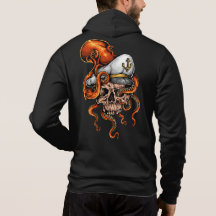 Octopus Attack Captains Skull Nautic