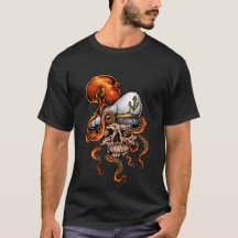 Octopus Attack Captains Skull Nautic