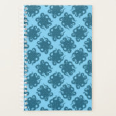Octopus auf blauem Muster Planer (Vorderseite)