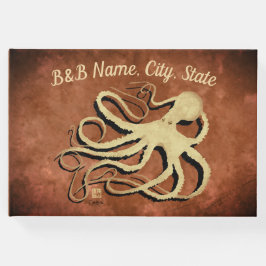 Octopus auf Vintag Brown - Gästebuch