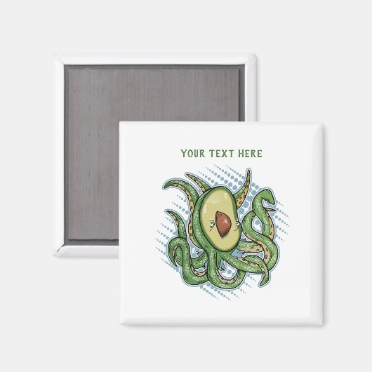 Octopus Avocado Magnet (Vorderseite/Rückseite)