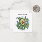 Octopus Avocado Mitteilungskarte (Vorderseite/Rückseite Beispiel)
