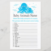 Octopus Baby Animals Name Game (Vorderseite)