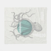 Octopus Baby Boy Under Sea Fleecedecke (Vorderseite (Horizontal))