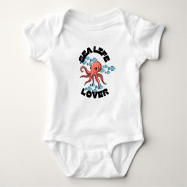 Octopus Baby Jersey Bodysuit Baby Strampler