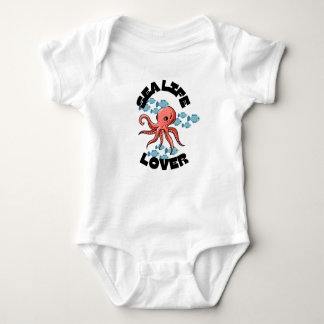 Octopus Baby Jersey Bodysuit Baby Strampler