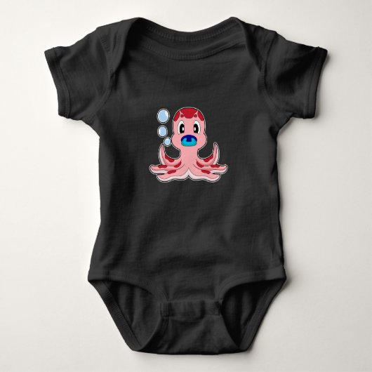 Octopus Baby Schnuller Baby Strampler (Vorderseite)
