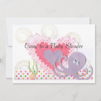Octopus Babydusche Einladung