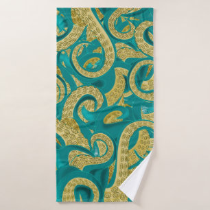 Octopus Badetuch Set Golden Tentacis