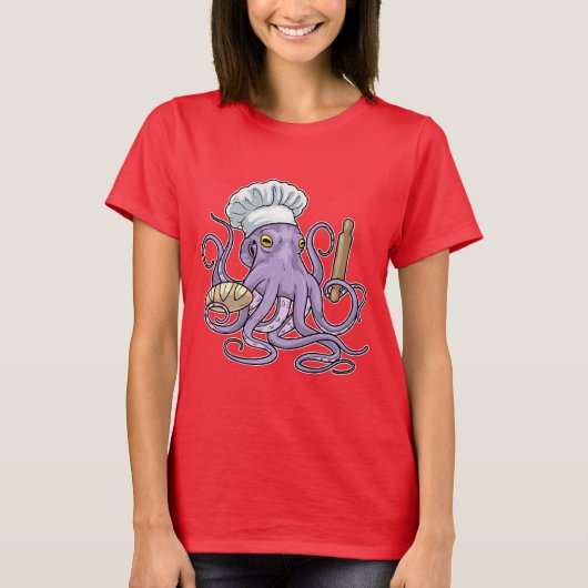 Octopus Baker Brot T-Shirt (Vorderseite)