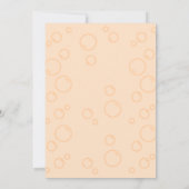 Octopus Balloon Peach Bubble Kindergeburtstag Einladung (Rückseite)