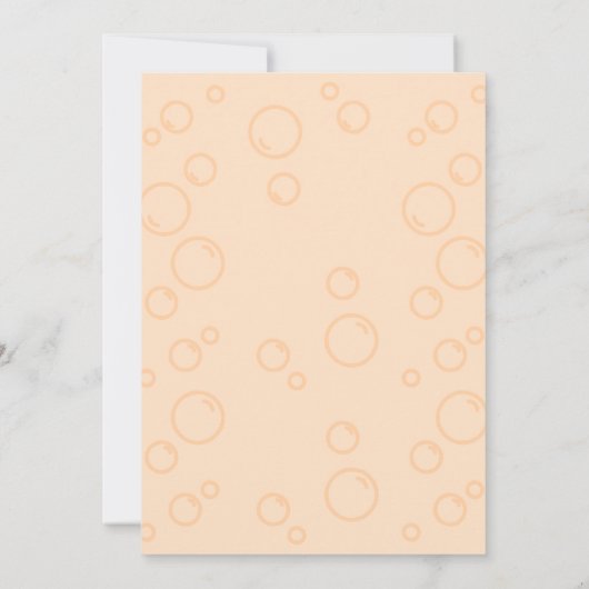 Octopus Balloon Peach Bubble Kindergeburtstag Einladung (Rückseite)