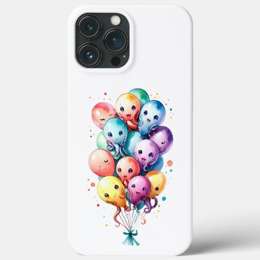 Octopus Balloons Case-Mate iPhone Hülle (Rückseite)