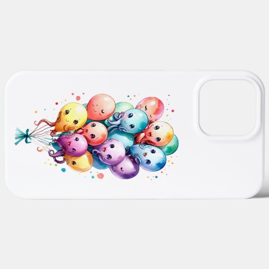 Octopus Balloons Case-Mate iPhone Hülle (Rückseite (Horizontal))