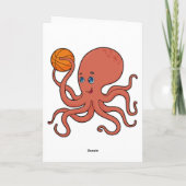 Octopus Basketball-Spieler Basketball Karte (Rückseite)