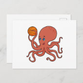 Octopus Basketball-Spieler Basketball Postkarte (Vorne/Hinten)