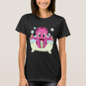 Octopus Bathe Bathtub T-Shirt (Vorderseite)