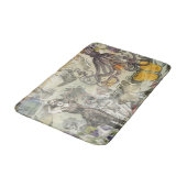 Octopus Beach Antique Coastal Steampunk Badematte (Schrägansicht)