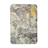 Octopus Beach Antique Coastal Steampunk Badematte (Vorderseite Vertikal)