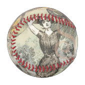 Octopus Beach Antique Coastal Steampunk Baseball (Vorderseite Links)