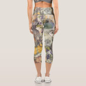 Octopus Beach Antique Coastal Steampunk Capri Leggings (Rückseite)