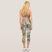Octopus Beach Antique Coastal Steampunk Capri Leggings (Rückseite)