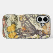 Octopus Beach Antique Coastal Steampunk Case-Mate iPhone Hülle (Rückseite (Horizontal))