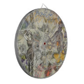 Octopus Beach Antique Coastal Steampunk Dartscheibe (Vorderseite Links)