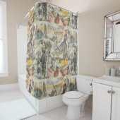 Octopus Beach Antique Coastal Steampunk Duschvorhang (Beispiel)