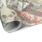 Octopus Beach Antique Coastal Steampunk Geschenkpapier (Rolleneckpunkt)