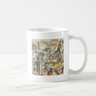 Octopus Beach Antique Coastal Steampunk Kaffeetasse