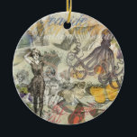 Octopus Beach Antique Coastal Steampunk Keramikornament<br><div class="desc">Dieses Bild verbindet Bilder von altmodischem Strandspass. Dieses Vintage Oktopus- und Badekosmetikbild ist eine Collage aus antiken Bildern aus dem 19. und frühen 19. Jahrhundert. Der Vintage Cephalopod-Oktopus beobachtet Viktorianische Badeseen und zeigt ihre antiken Badeanzüge für einen Tag am Strand. Spaß und schön und ein wenig beängstigend! Diese Vintage Steampunk-Strandkollektion...</div>