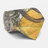 Octopus Beach Antique Coastal Steampunk Krawatte (Gerollt)