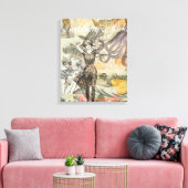 Octopus Beach Antique Coastal Steampunk Leinwanddruck (Insitu (Wohnzimmer))