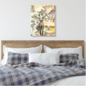 Octopus Beach Antique Coastal Steampunk Leinwanddruck (Insitu (Schlafzimmer))