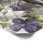 Octopus Beach Antique Coastal Steampunk Poster (Ecke)