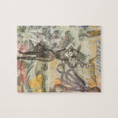 Octopus Beach Antique Coastal Steampunk Puzzle (Horizontal)