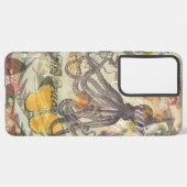 Octopus Beach Antique Coastal Steampunk Samsung Galaxy Hülle (Linke Seite)