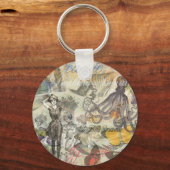 Octopus Beach Antique Coastal Steampunk Schlüsselanhänger (Vorderseite)