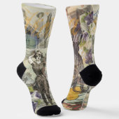 Octopus Beach Antique Coastal Steampunk Socken (Gewinkelt)