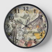 Octopus Beach Antique Coastal Steampunk Uhr (Vorderseite)