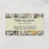 Octopus Beach Antique Coastal Steampunk Visitenkarte (Rückseite)