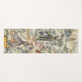 Octopus Beach Antique Coastal Steampunk Yogamatte (Vorderseite (Horizontal))